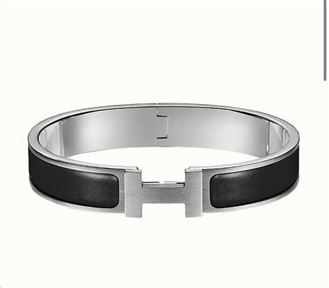 hermes silver h bangle|authentic Hermes bangle.